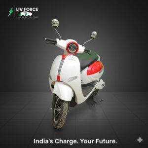 LIV FORCE Silveline Electric Scooter - High-Performance Ride with Retro Style