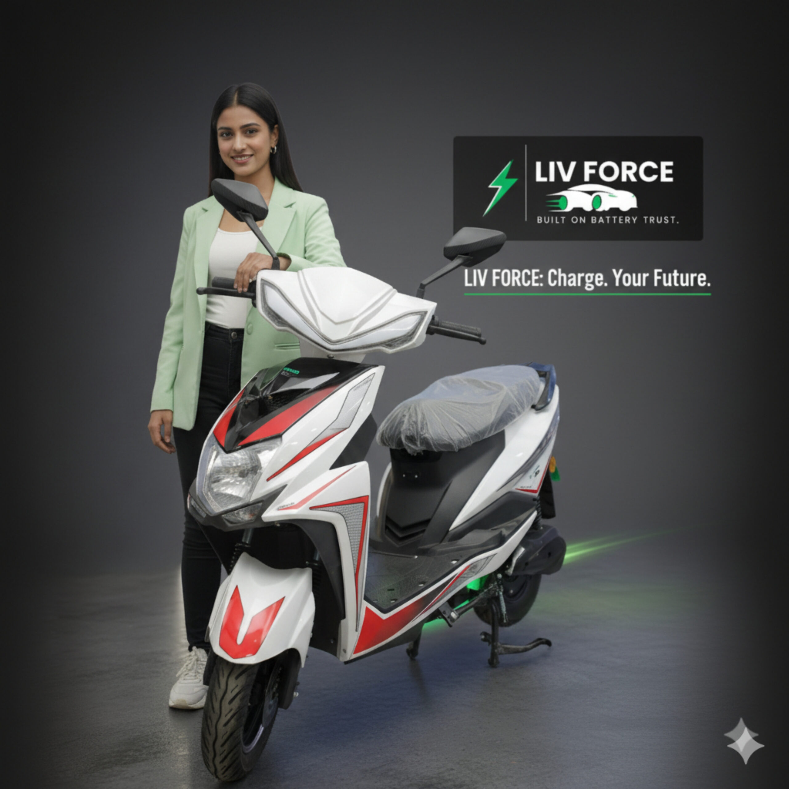 LIV FORCE E Lite Electric Scooter - Stylish, Efficient, and Ready for Your City.